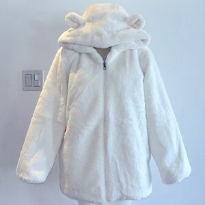NWT ULTRA PLUSH Bear Ear Zip-Up Hoodie Jacket